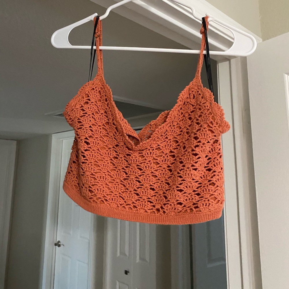 Juniors knit crop top